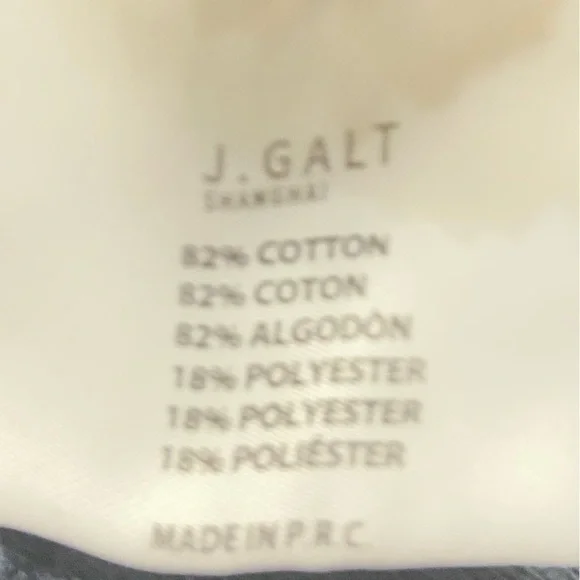 John Galt California navy cotton blend sweatshirt red ivory stripe medium - Picture 10 of 10